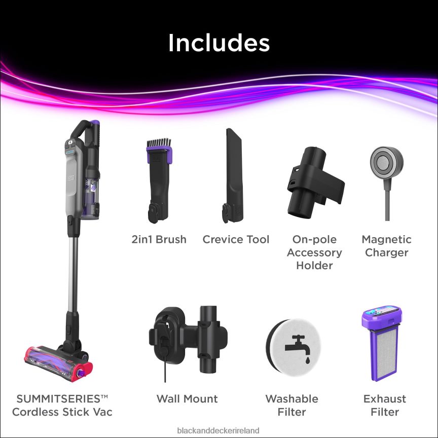 BLACK+DECKER SUMMITSERIES Select Cordless Stick Vacuum 2TNNR287 Cleaning