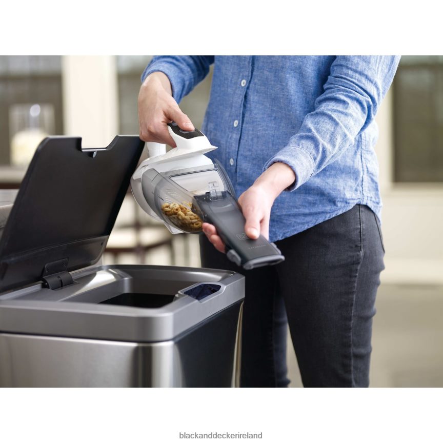 BLACK+DECKER dustbuster AdvancedClean Cordless Handheld Vacuum Powder White 2TNNR241 Cleaning