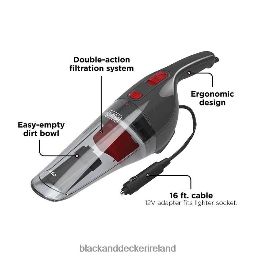BLACK+DECKER dustbuster Handheld Vacuum For Car 2TNNR248 Cleaning