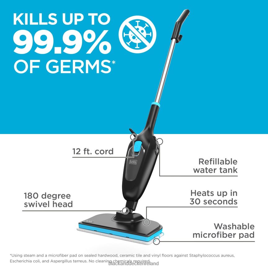 BLACK+DECKER Classic SteamMop 2TNNR2112 Cleaning