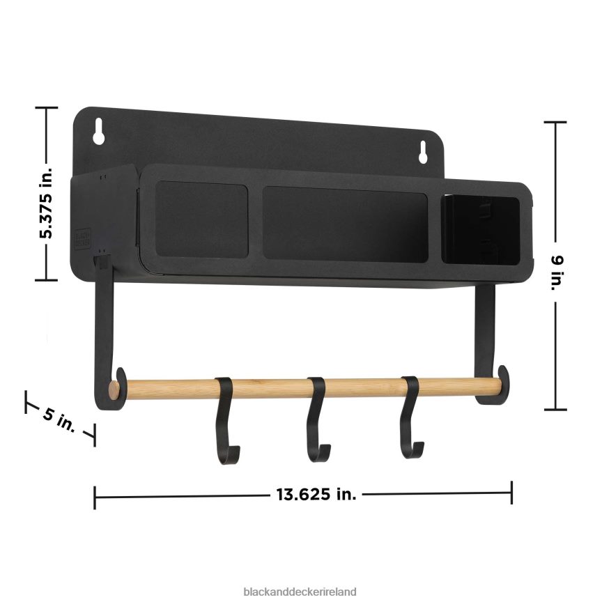 BLACK+DECKER Black Hanging/Magnetic Rack System-Shelf W/Brackets 2TNNR2128 Home & Lifestyle
