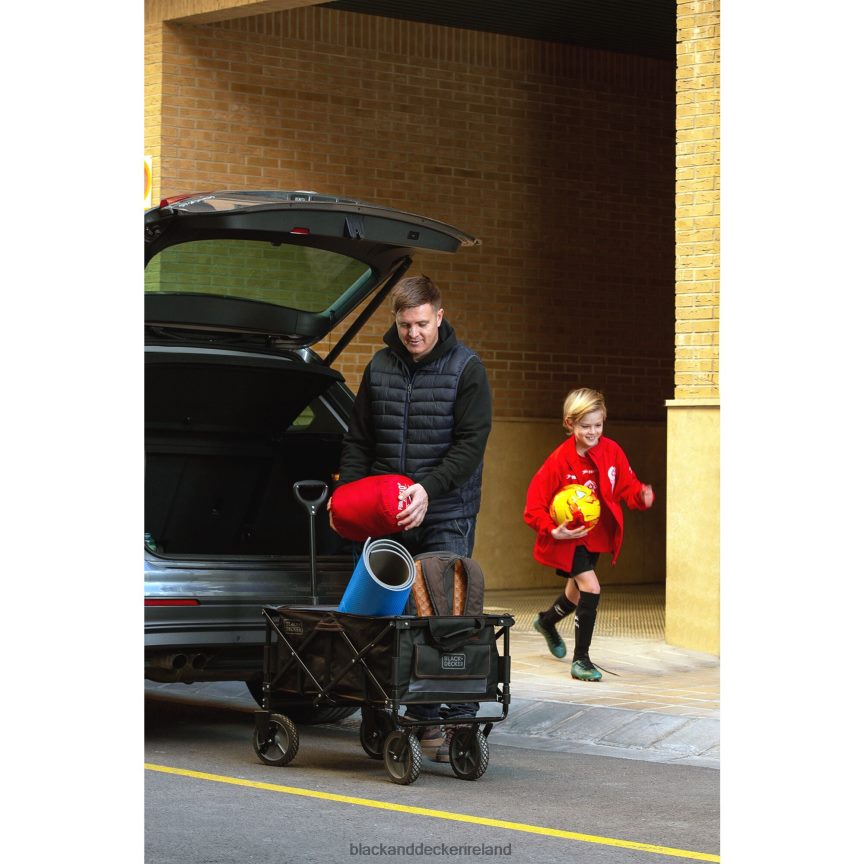 BLACK+DECKER Collapsible Storage Cart Folding Utility Wagon Holds up to 176 lbs. Black 2TNNR2131 Home & Lifestyle