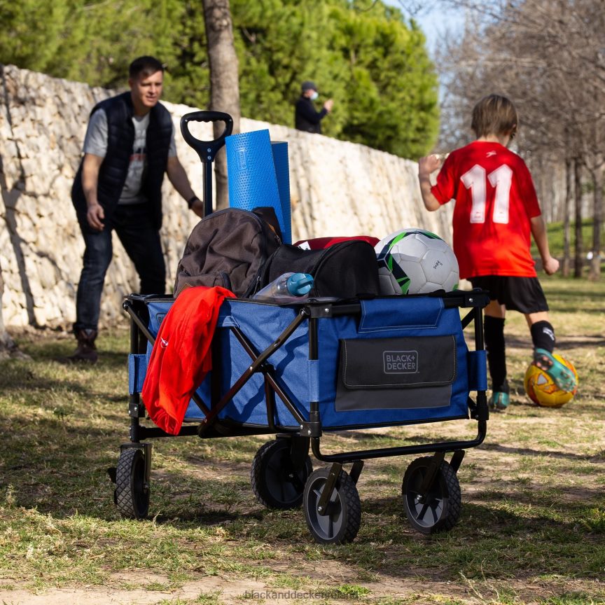 BLACK+DECKER Collapsible Storage Cart Folding Utility Wagon Holds up to 176 lbs. Blue 2TNNR2132 Home & Lifestyle