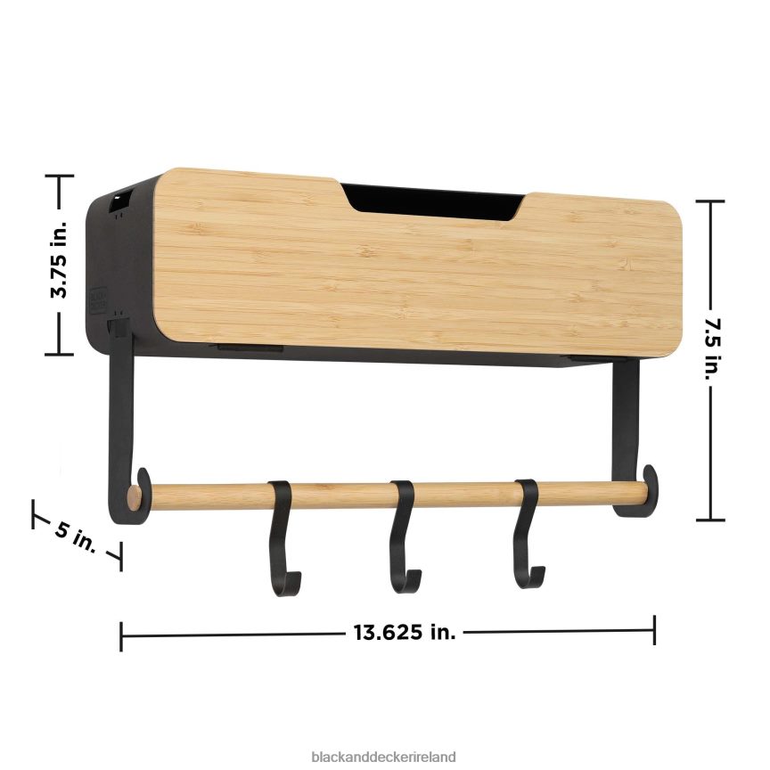 BLACK+DECKER Hanging/Magnetic Rack System - Shelf With Door W/Brackets (T) 2TNNR2127 Home & Lifestyle