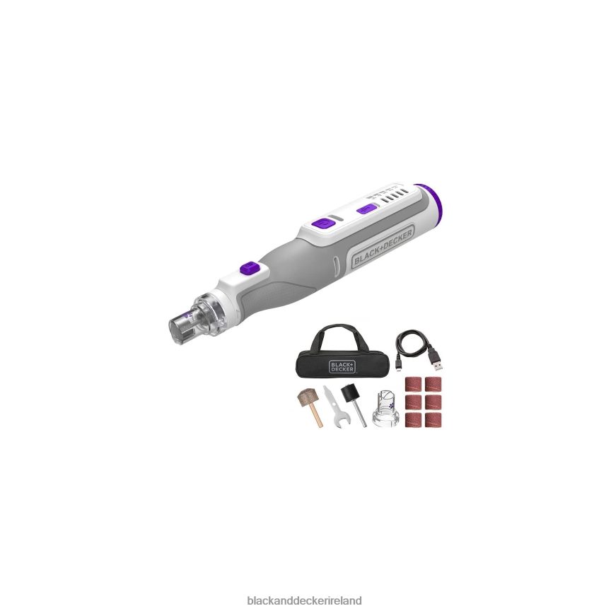 BLACK+DECKER 8V MAX Cordless Rechargeable Pet Nail Trimmer And Rotary Tool Gray 2TNNR2226 Home & Lifestyle