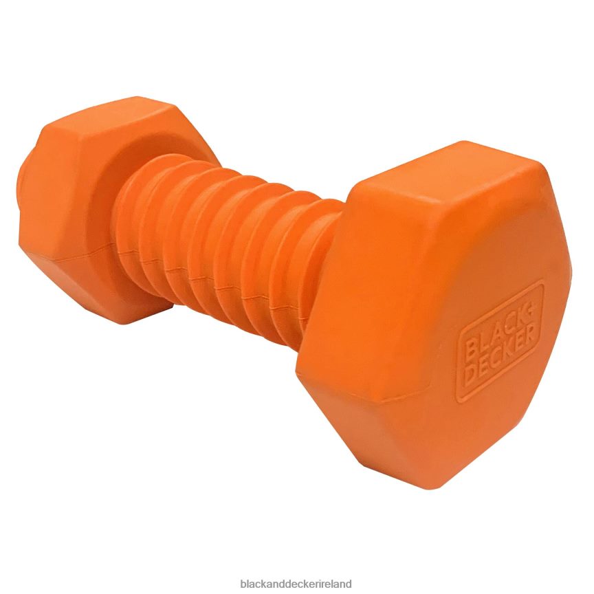 BLACK+DECKER Bolt Bone Squeaker Hard Rubber Chew Toy for Dogs 6.5 In Orange 2TNNR2239 Home & Lifestyle