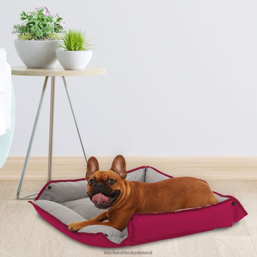BLACK+DECKER Four Way Pet Bed for Large Dogs 28X24X3 In Red 2TNNR2233 Home & Lifestyle