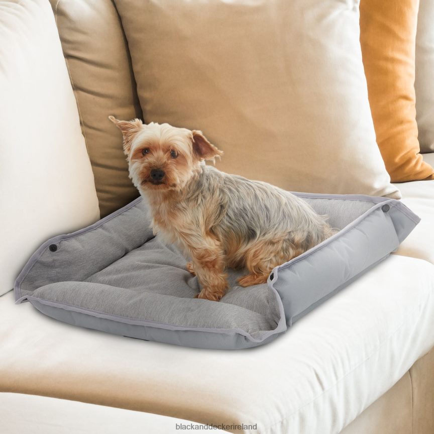 BLACK+DECKER Four Way Pet Bed for Medium Dogs 24X20X3 In Grey 2TNNR2230 Home & Lifestyle