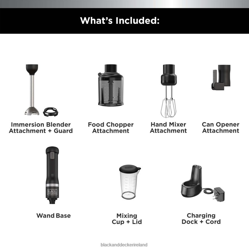 BLACK+DECKER kitchen wand 4 Kit Black 2TNNR2263 Kitchen