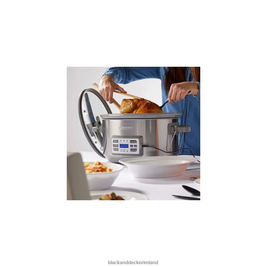 BLACK+DECKER 7-Quart Digital Slow Cooker With Temperature Probe Precision Sous-Vide 2TNNR2339 Kitchen