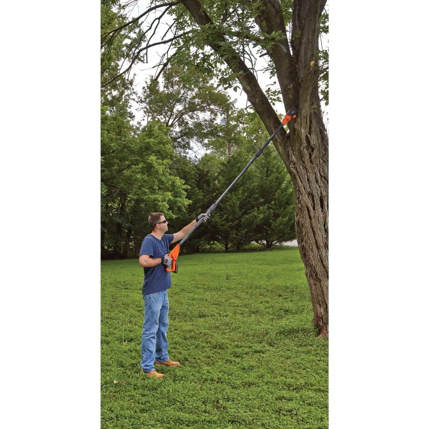 BLACK+DECKER 20V MAX Pole Saw 8-Inch Cordless 2TNNR2395 Outdoor