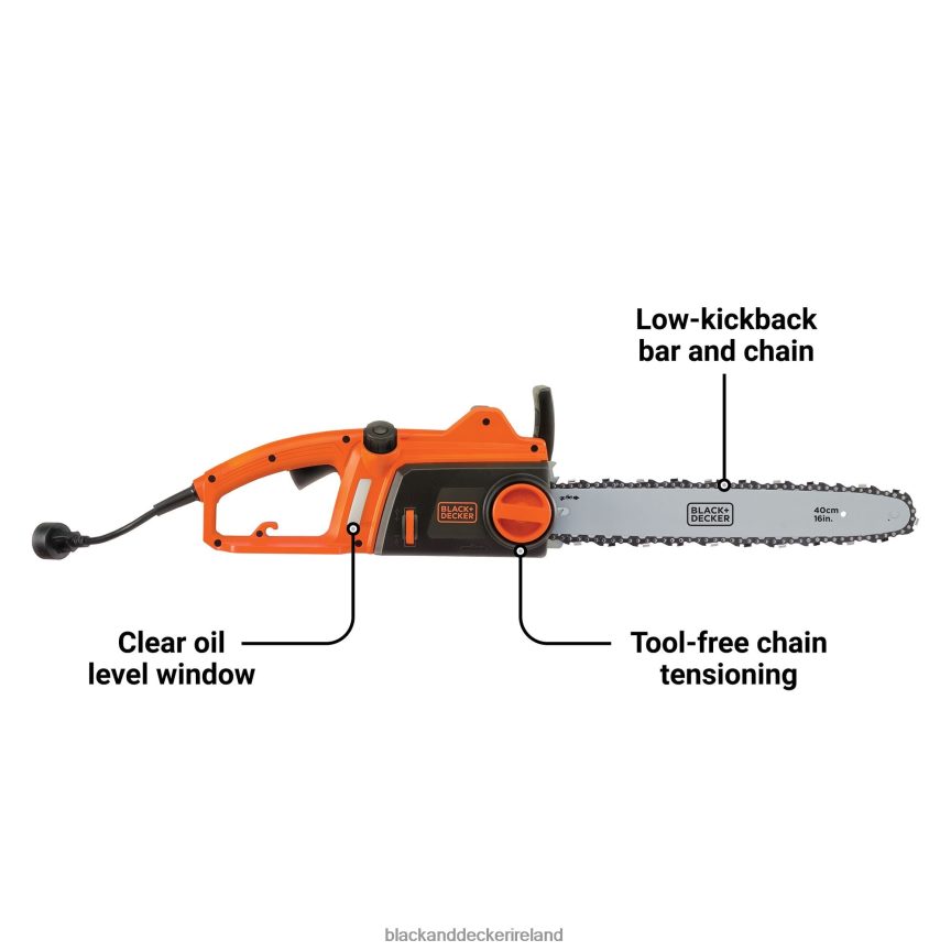 BLACK+DECKER Electric Chainsaw 16-Inch 12-Amp 2TNNR2393 Outdoor