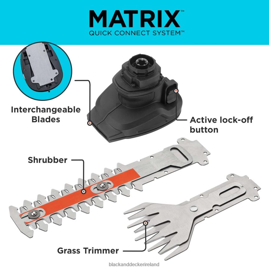 BLACK+DECKER MATRIX Shear Shrubber Attachment with Storage Case 2TNNR2403 Outdoor