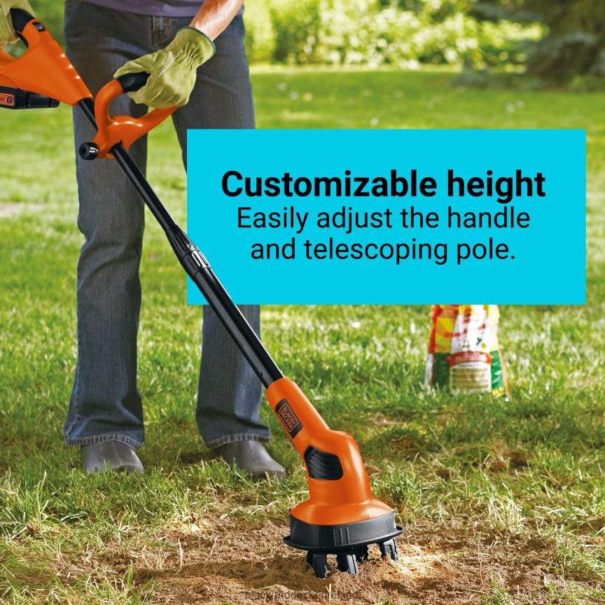 BLACK+DECKER 20V MAX POWERCONNECT Cordless Garden Tiller Kit Tool Only 2TNNR2412 Outdoor