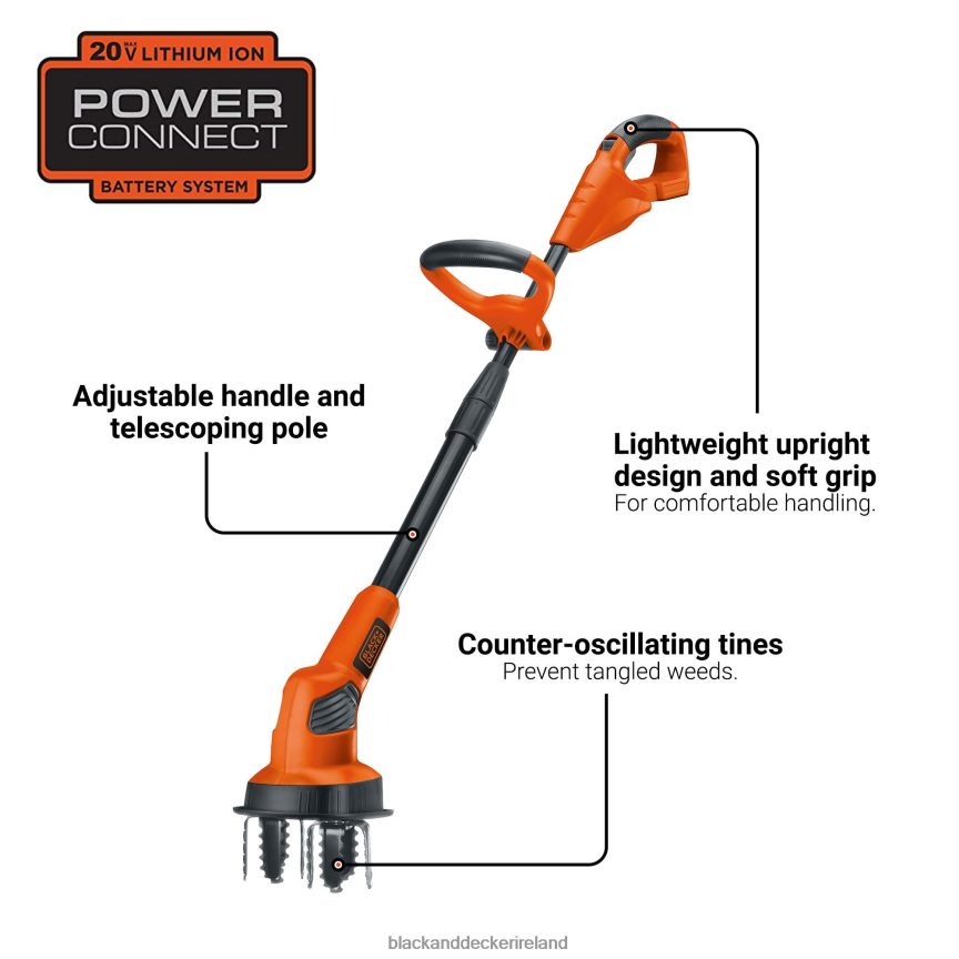 BLACK+DECKER 20V MAX POWERCONNECT Cordless Garden Tiller Kit Tool Only 2TNNR2412 Outdoor