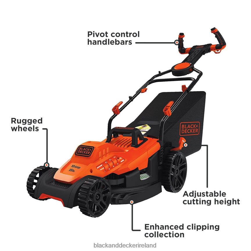 BLACK+DECKER Electric Lawn Mower 10-Amp 15-Inch Corded 2TNNR2427 Outdoor
