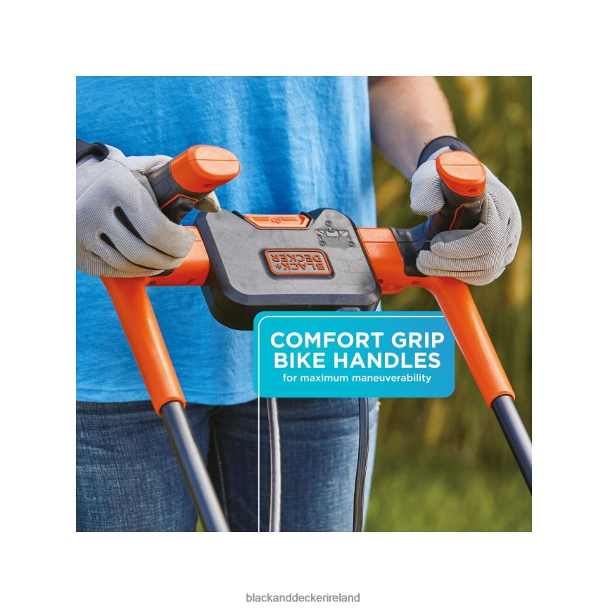 BLACK+DECKER Electric Lawn Mower With Bike Handle 15-Inch 10-Amp Corded 2TNNR2418 Outdoor