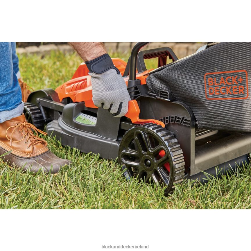 BLACK+DECKER Electric Lawn Mower With Bike Handle 15-Inch 10-Amp Corded 2TNNR2418 Outdoor