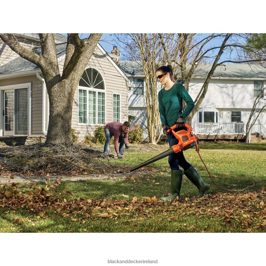 BLACK+DECKER 3-In-1 Electric Leaf Blower Leaf Vacuum Mulcher 2TNNR2442 Outdoor