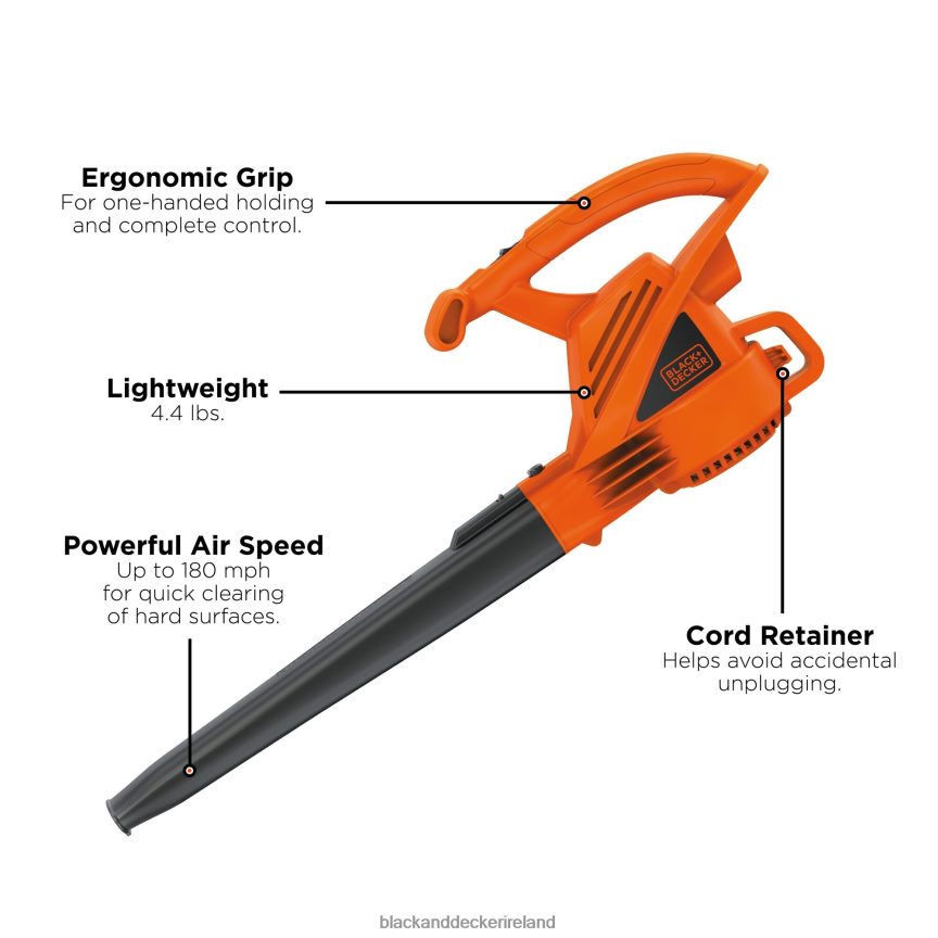 BLACK+DECKER Electric Leaf Blower 7-Amp 2TNNR2444 Outdoor