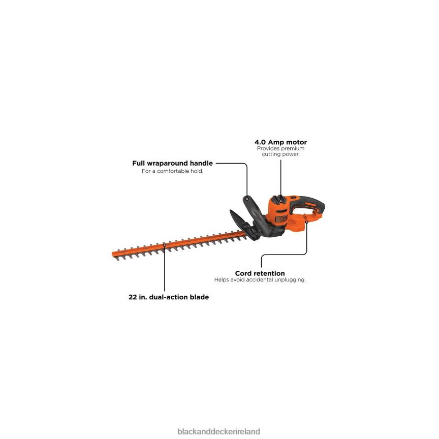 BLACK+DECKER Hedge Trimmer 22-Inch 2TNNR2515 Outdoor
