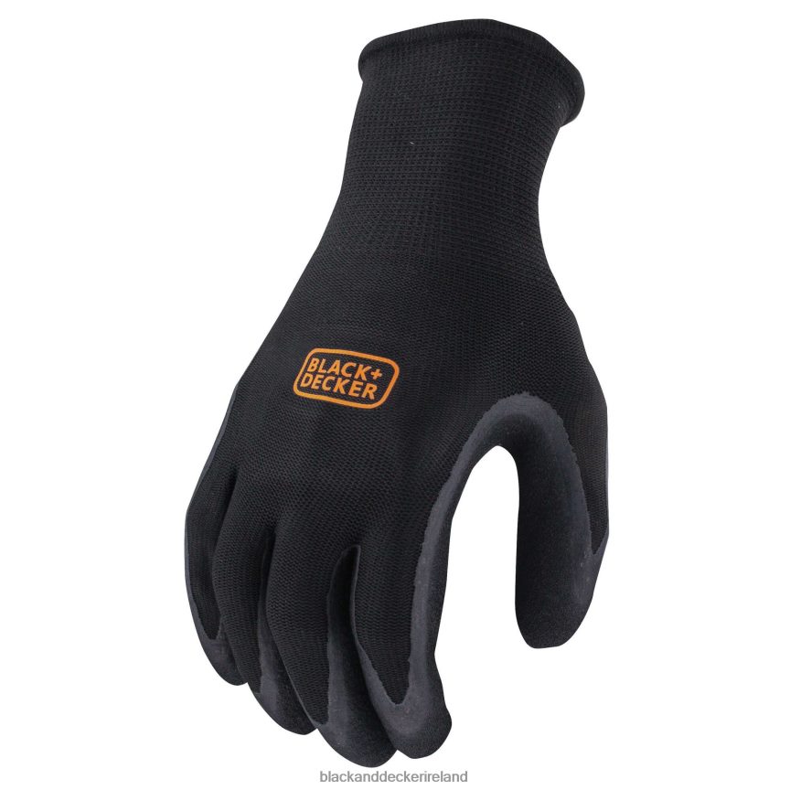 BLACK+DECKER Black Foam Latex Dip Glove 2TNNR2749 Tools