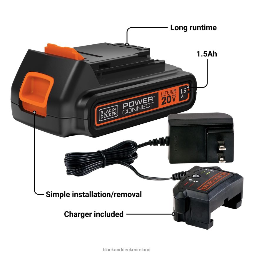 BLACK+DECKER 20V MAX POWERCONNECT 1.5Ah Lithium Ion Battery Charger 2TNNR2723 Tools