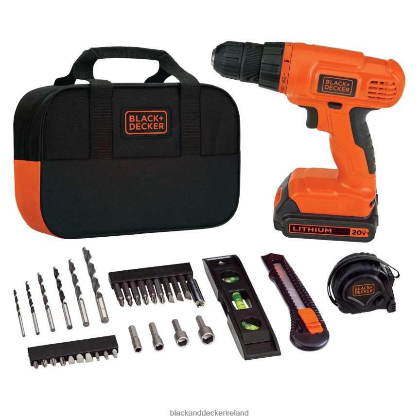 BLACK+DECKER 20V MAX Drill & Home Tool Kit 34 Piece 2TNNR2548 Tools