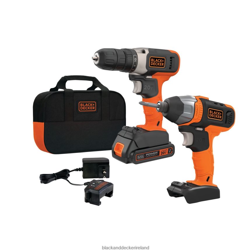 BLACK+DECKER 20V MAX Drill Impact 2 Kit 2TNNR2542 Tools