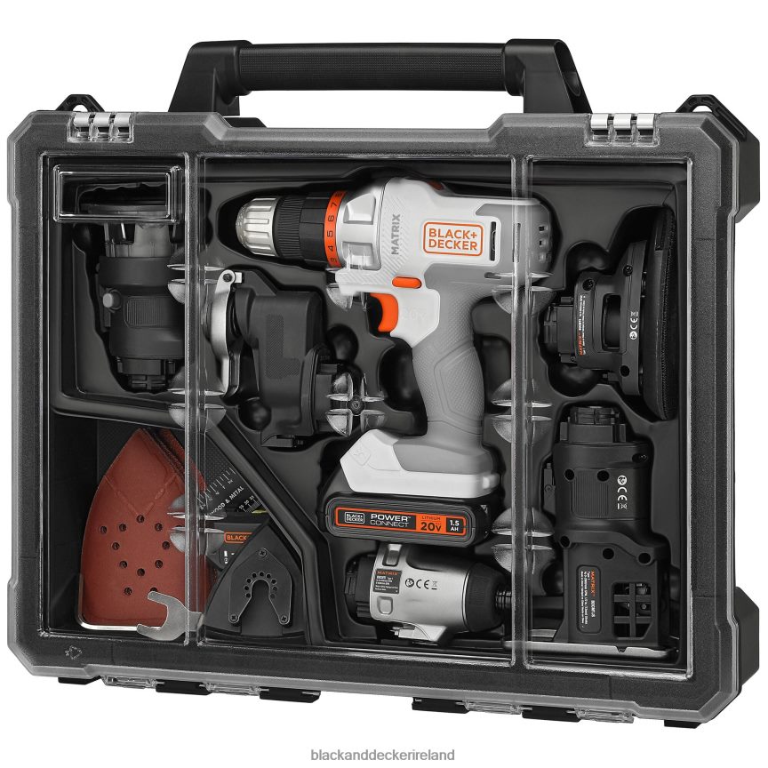 BLACK+DECKER 20V MAX MATRIX Cordless Combo Kit 6-Tool White And Orange 2TNNR2528 Tools