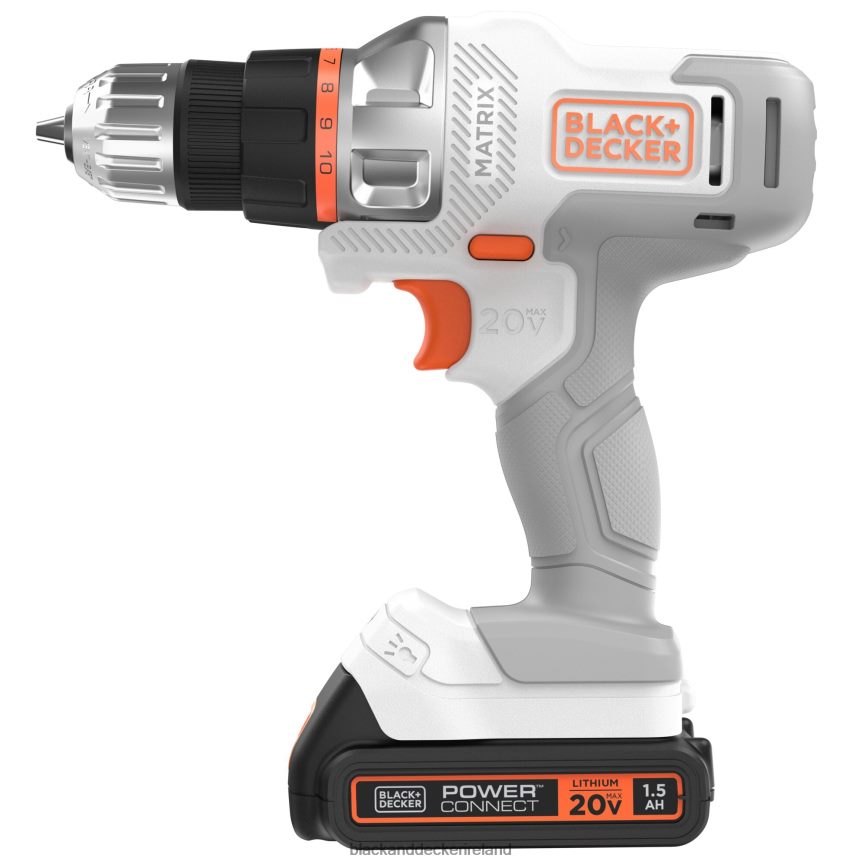 BLACK+DECKER 20V MAX MATRIX Cordless Drill/Driver Kit White 2TNNR2585 Tools