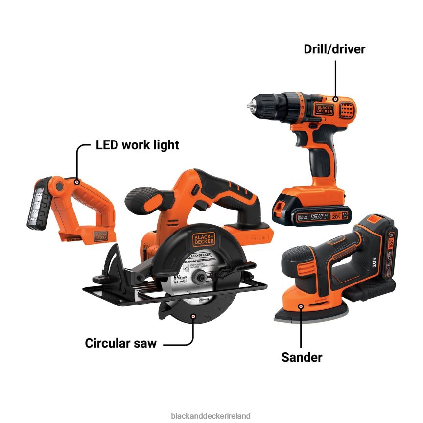 BLACK+DECKER 20V MAX POWERCONNECT Cordless Drill Combo Kit 4 Tool 2TNNR2545 Tools