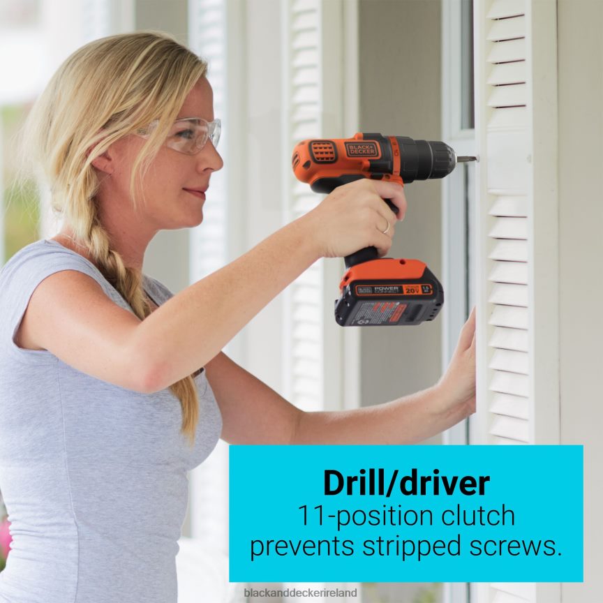 BLACK+DECKER 20V MAX POWERCONNECT Cordless Drill Combo Kit 4 Tool 2TNNR2545 Tools