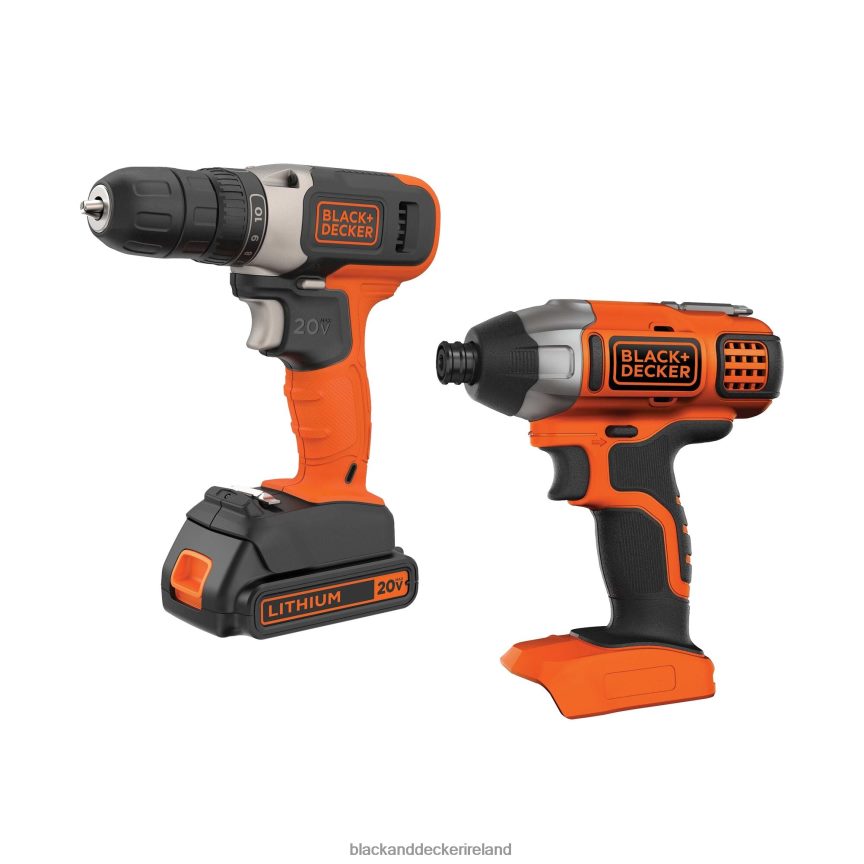 BLACK+DECKER 20V MAX POWERCONNECT Cordless Drill Impact Driver Combo Kit 2TNNR2584 Tools