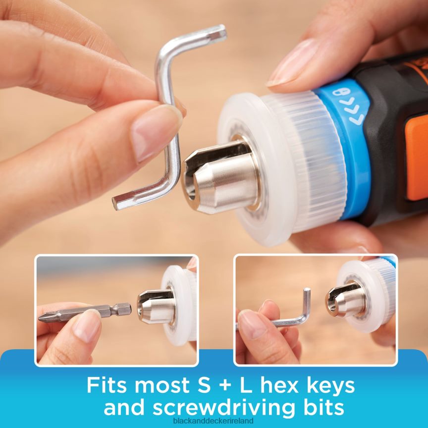 BLACK+DECKER 4V MAX Cordless Screwdriver Hex L-Shaped 2-Inch Assorted Bits 2TNNR2568 Tools