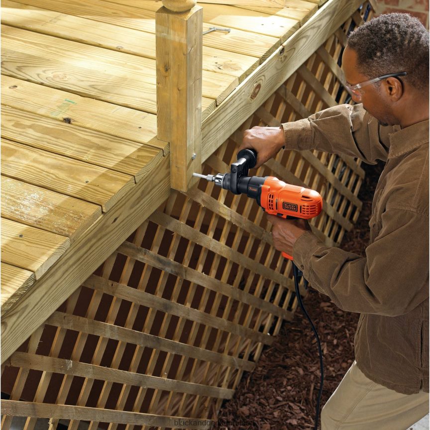 BLACK+DECKER 7.0 Amp 1/2 In. Electric Drill/Driver Kit 2TNNR2573 Tools