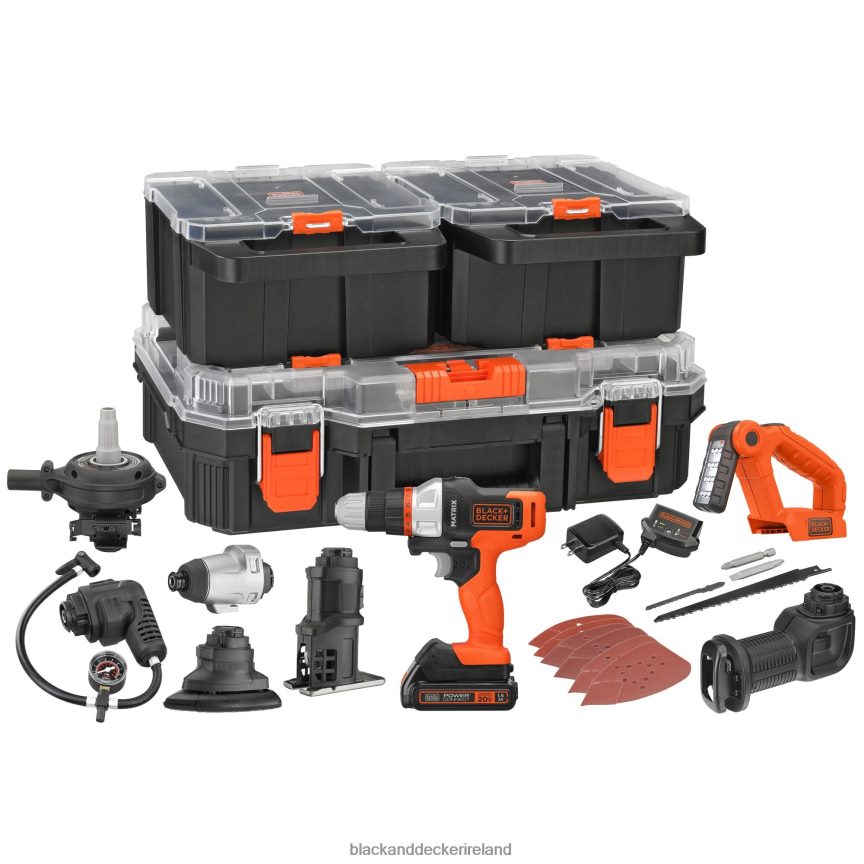 BLACK+DECKER MATRIX 20V MAX Power Tool Kit Includes Cordless Drill 8 Attachments and Storage Case 2TNNR2529 Tools