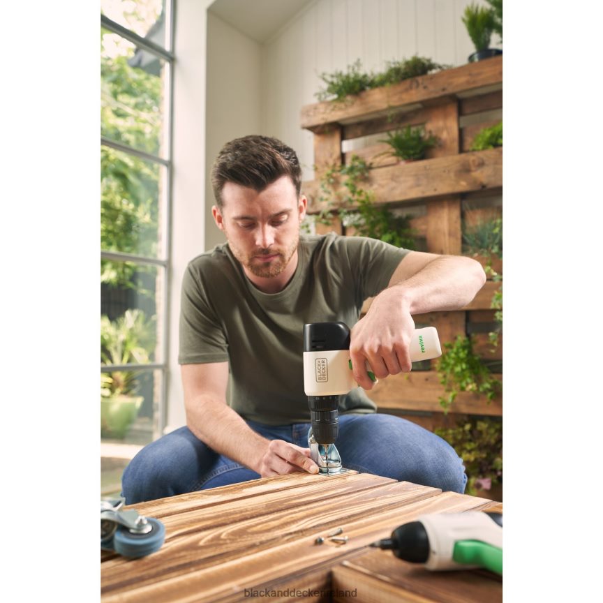 BLACK+DECKER reviva 12V MAX Cordless Drill with Charger and Double-Ended Screwdriver Bit 2TNNR2532 Tools