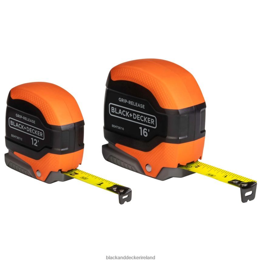 BLACK+DECKER Tape Measure Bundle Grip Release Self Lock 12-Foot & 16-Foot 2-Pack 2TNNR2614 Tools