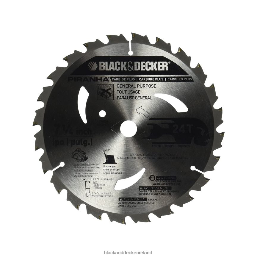 BLACK+DECKER 24T 7-1/4-Inch Carbide Saw Blade 2TNNR2670 Tools