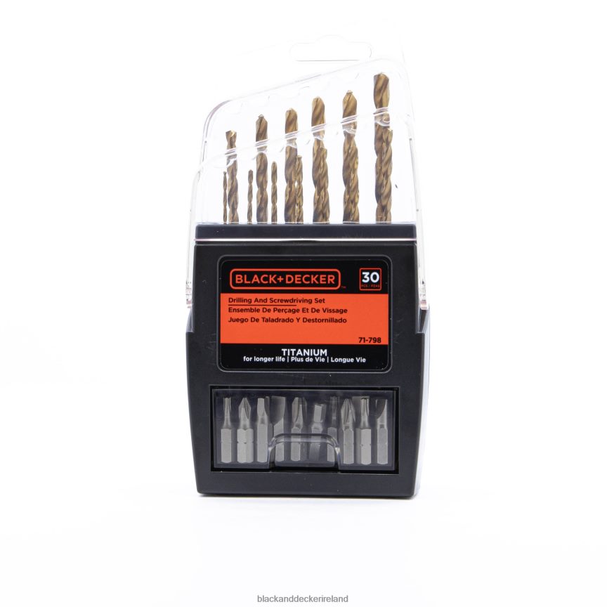 BLACK+DECKER 30 Piece Drilling And Driving Set Metallic 2TNNR2596 Tools