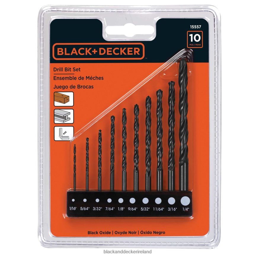 BLACK+DECKER Drill Bit Set 10-Piece 2TNNR2597 Tools