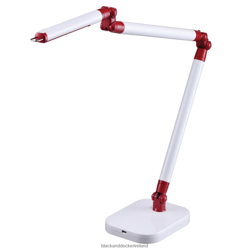 BLACK+DECKER Ultra Reach Led Desk Lamp White/Red 2TNNR2695 Tools