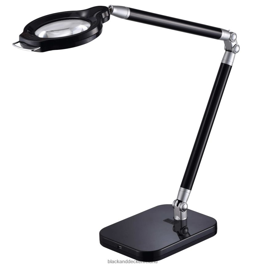 BLACK+DECKER Ultra Reach Magnifier Led Desk Lamp Black 2TNNR2694 Tools